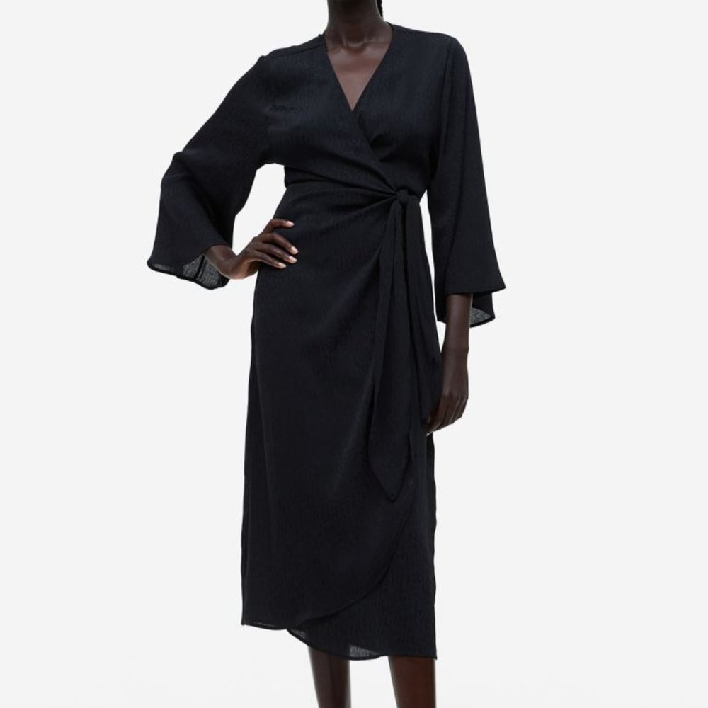 H&M Jacquard-weave Wrap Dress L - New with tags!